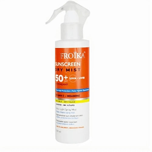Froika Sunscreen Dry Αδιάβροχο Αντηλιακό Mist Προσώπου & Σώματος SPF50 250ml
