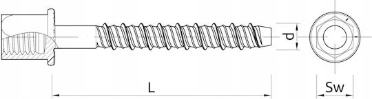 Koelner Şurub Cu Diametru M7.5 şi Lungime 6mm