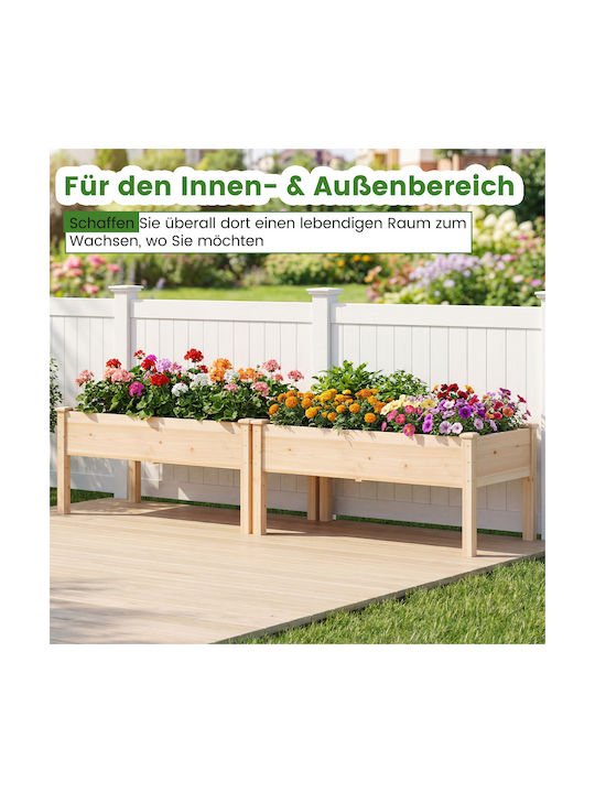 Costway Set of 2 Wooden Planter Boxes