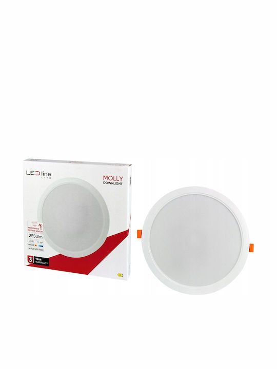 LED line Rundes Vertieftes LED-Panel 24W mit Natürliches Weiß Licht 4000K