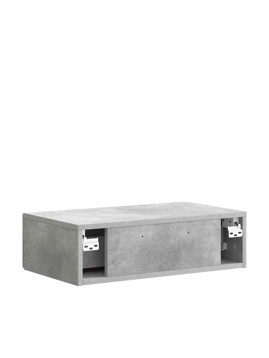 vidaXL Konsolentisch Holz Grau M59xB34,5xH17cm