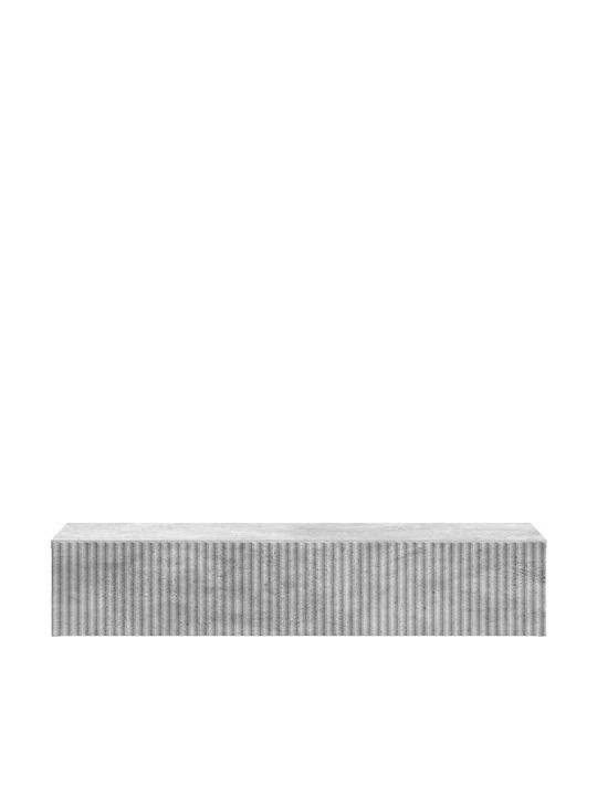 Wooden Console Table Gray Concrete L87.5xW34.5xH17cm