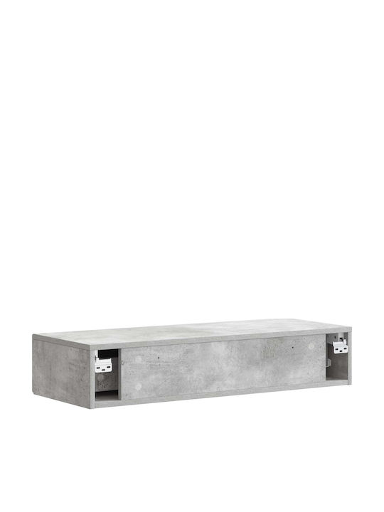 Wooden Console Table Gray Concrete L87.5xW34.5xH17cm