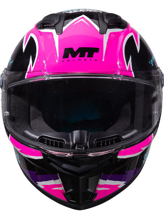 MT Stinger 2 Tagger B8 Black/Purple Gloss Motorcycle Helmet Full Face ECE 22.06 1450gr