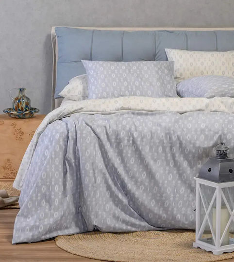 Melinen River Σετ Μαξιλαροθήκες Light Grey 50x70εκ.
