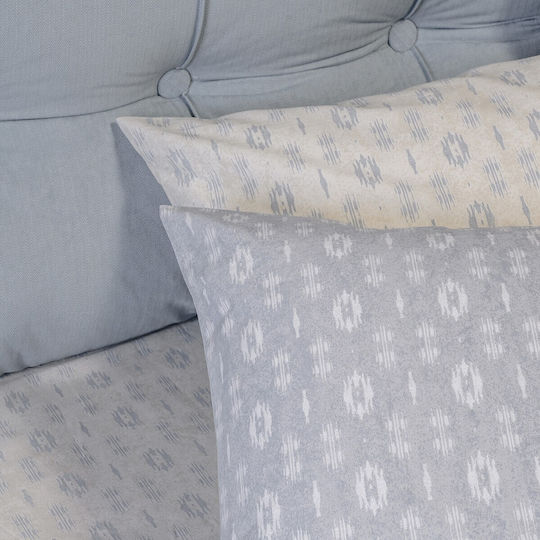 Melinen River Bed Sheets Set Double 235x270cm Gray (4pcs)