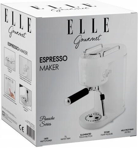 Espresso Coffee Machine 1400W Pressure 20bar For Cappuccino White