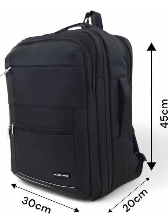 Playful Bags Τσάντα Πλάτης για Laptop σε Μαύρο χρώμα