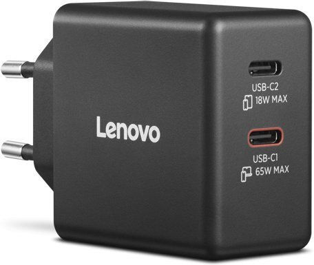 Lenovo USB-C Φορτιστής Laptop 65W για Lenovo με Αποσπώμενο Καλώδιο Τροφοδοσίας