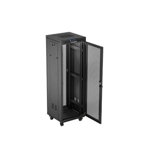 Lanberg Επιδαπέδια Καμπίνα Rack 19U 60x60cm Μαύρο FF01-6637-23BL