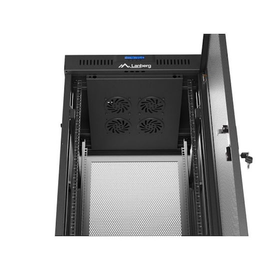 Lanberg Επιδαπέδια Καμπίνα Rack 19U 60x60cm Μαύρο FF01-6637-23BL
