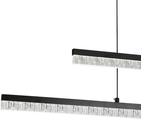Alista Home Lumini Suspendate Negru LED Cu Lumină Alb Rece Înălțime Reglabilă