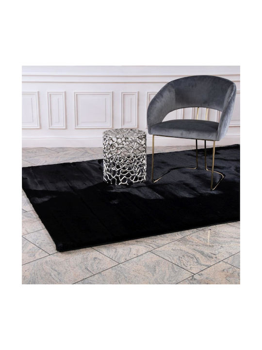 Covor Coridor Bumbac Negru 80x150cm
