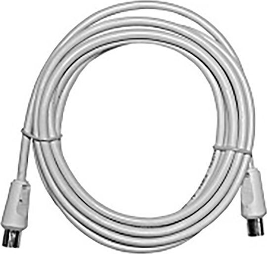 Antennenkabel Koax-Stecker - Koax-Buchse Weiß 1,5 m 1 Stück