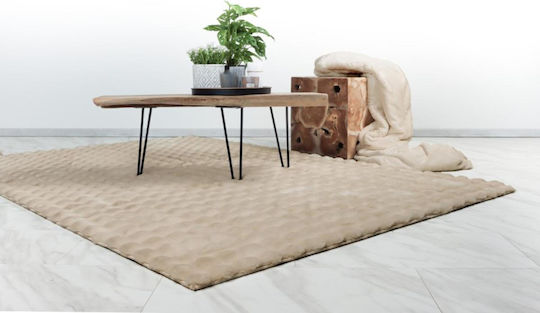 Covor Rectangular Din Bumbac Bej 120x170cm