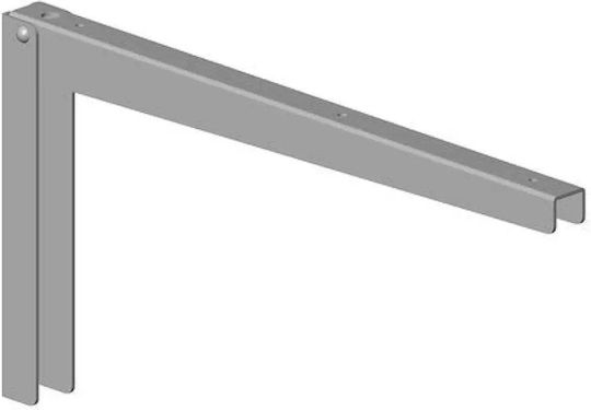 Element-System Eckregal aus Metall in Grau Farbe