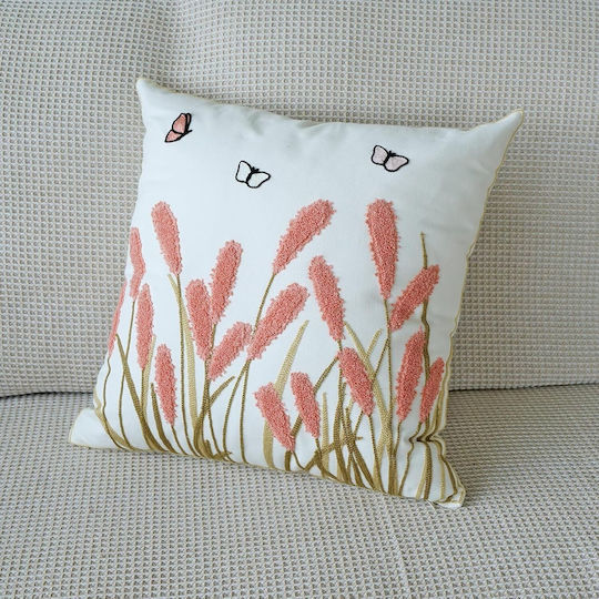 FRIPIA Zierkissen Dekorativer Kissenbezug Rosa 45x45cm
