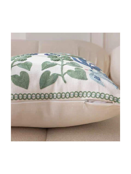 FRIPIA Διακοσμητική Μαξιλαροθήκη Boho Floral Spring 45x45εκ.