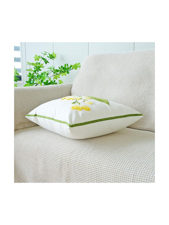 FRIPIA FRIPIA Dekorativer Kissenbezug Gelbes 45x45cm