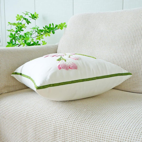 FRIPIA Decorative Pink Pillow Case 45x45cm