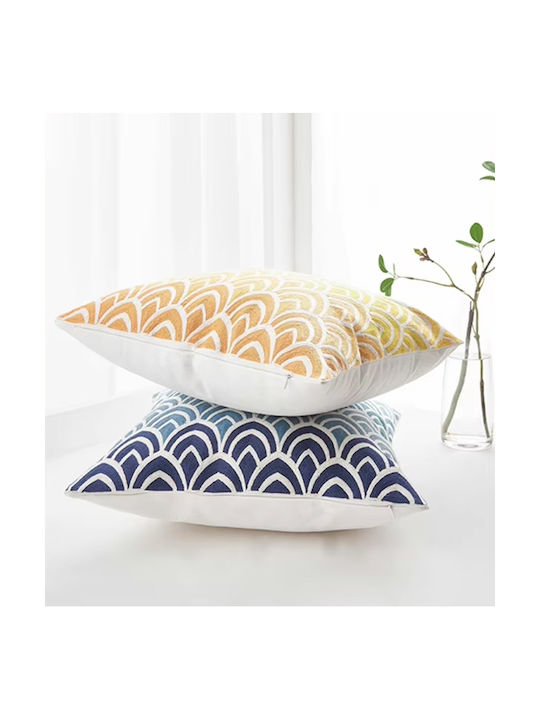 FRIPIA Decorative Pillow Case Blue Gradient 45x45cm