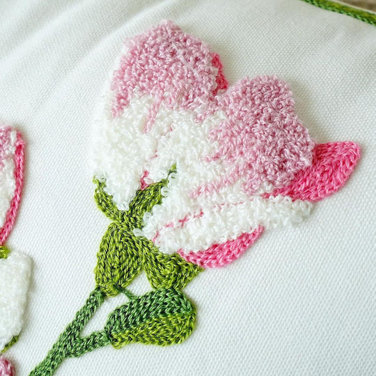 FRIPIA Decorative Pink Pillow Case 45x45cm