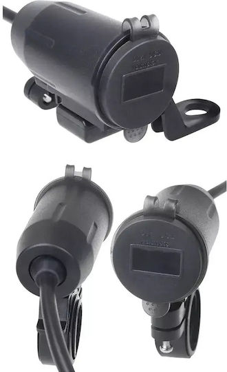 Wasserbeständiger Motorrad-Handy-Ladegerät mit Schnellladen mit USB-Anschlüsse 2x mit Voltometer