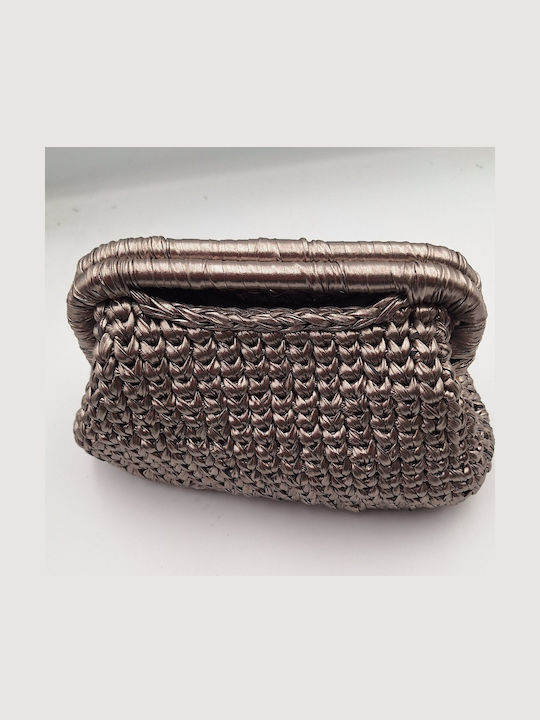 Leather Women's Handbag Silver