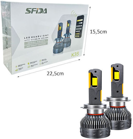 Λάμπα Αυτοκινήτου Sfida H4 LED 3000K Θερμό Λευκό 9-36V 150W