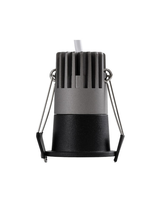 kelvo Metallic Recessed Spot with Built-in LED and Warm White Light White 4x4cm
