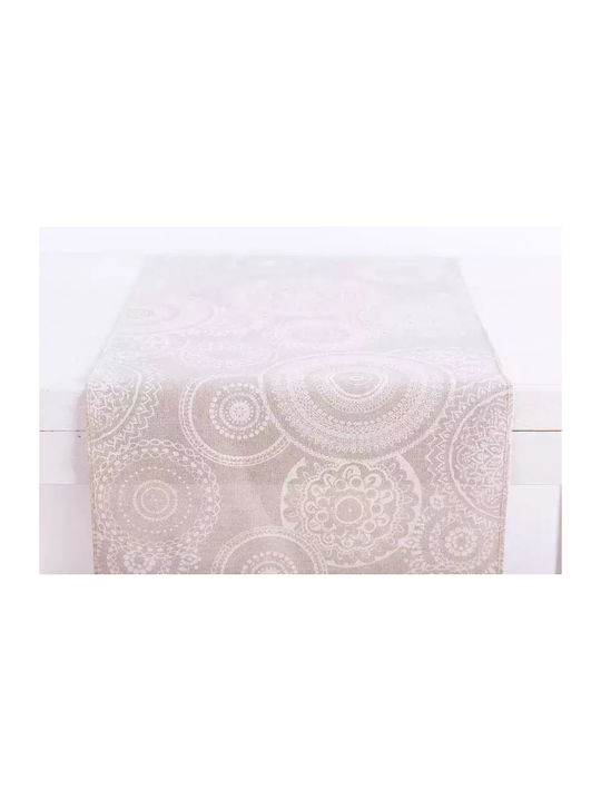 Beauty Home Runner White Mandala 32x150cm