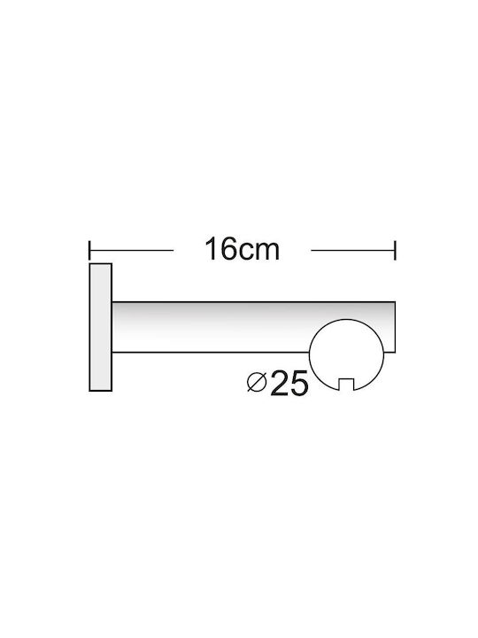 MRShome Toledo One-Way Metallic Curtain Track in White Colour 160cm MRS902WH160S