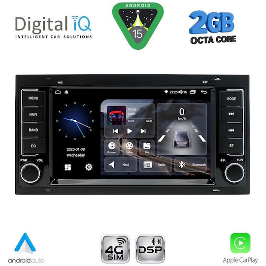 Digital IQ Ηχοσύστημα Αυτοκινήτου για Volkswagen Touareg 2003-2011 (Bluetooth/USB/AUX/WiFi/GPS/Apple-Carplay/Android-Auto) με Οθόνη Αφής 7"