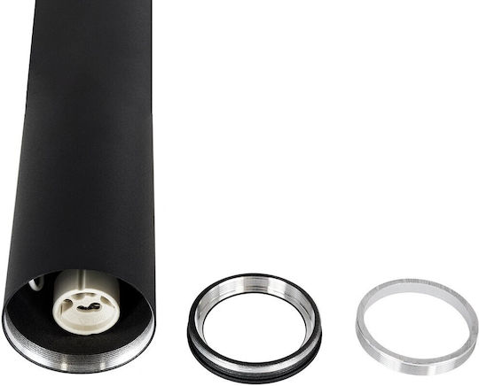 kelvo Duct Single Spot with GU10 Lamp Adapter in Black Colour