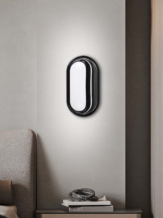 Ax322/214bk Outdoor Led Wall Light Warm Light 3000k Ip65 Black