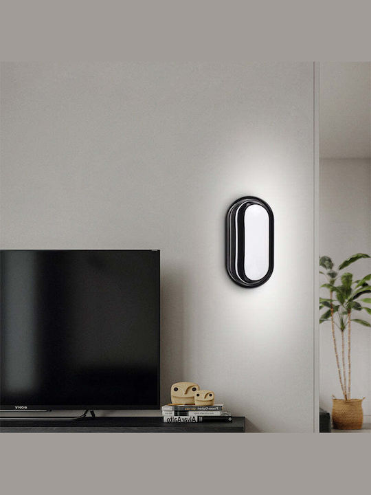 Ax322/214bk Outdoor Led Wall Light Warm Light 3000k Ip65 Black