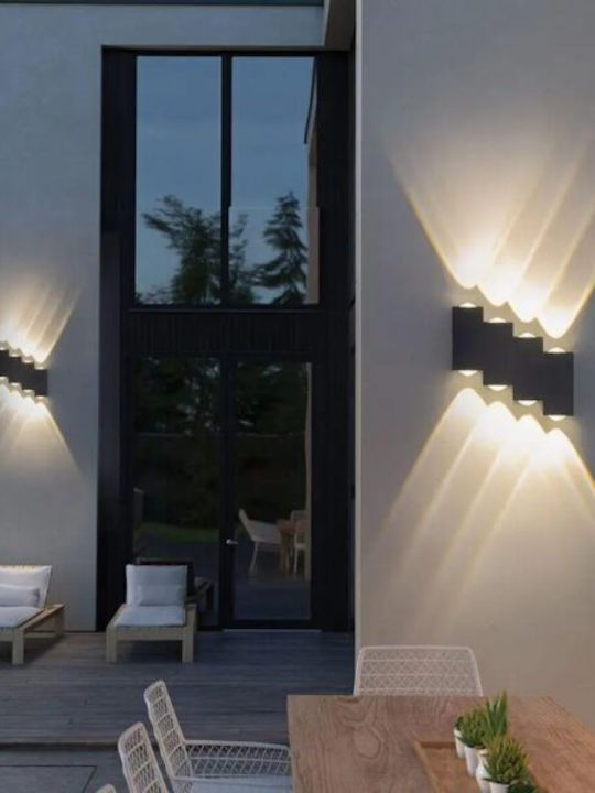 Led Wandmontierte Außenbeleuchtung Ax232 Outdoor 8 Quellen 8w Schwarz 3000k