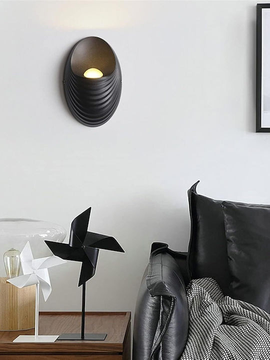 Wandmontierte Außenbeleuchtung Shell 5w 3000k Schwarz