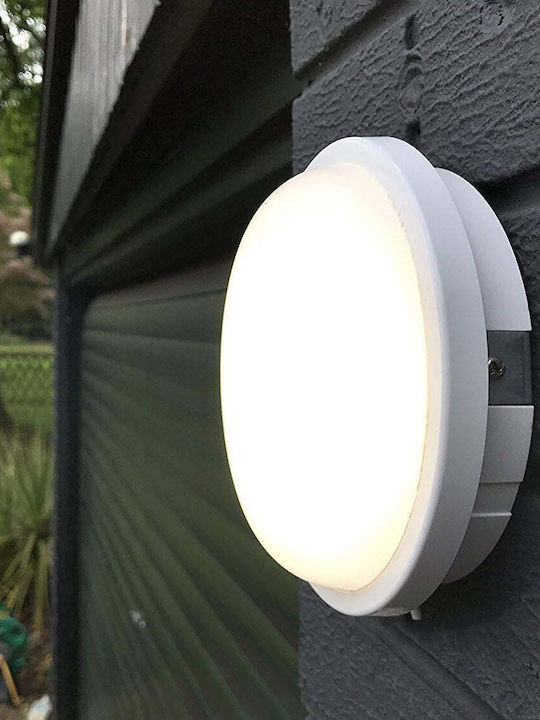 Ax310/218wh Външно Вградено LED Стенно Осветително Тяло Диаметър 21.8 Топла Светлина 3000K IP65 Бяло