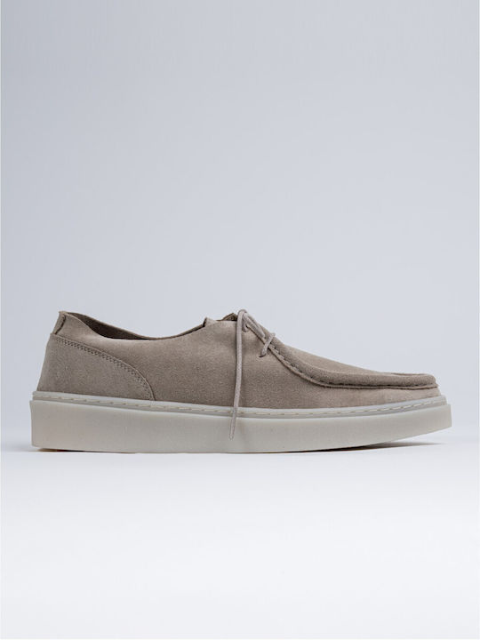 Suede Men's Casual Shoes Beige
