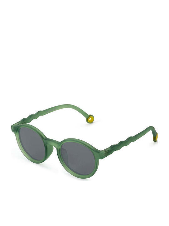 Olivio & Co Classic Oval Kids Sunglasses with Polarized Green Lenses for 5-12 Years
