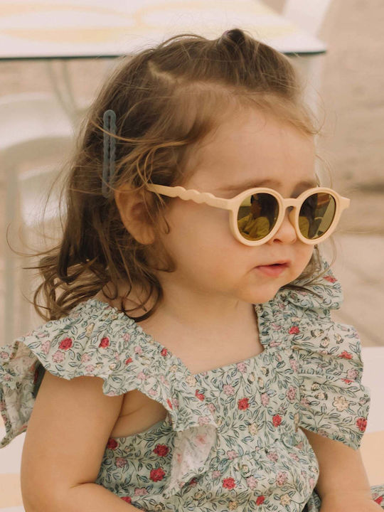 Olivio & Co Classic Oval Kids Sunglasses Beige