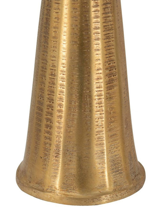 Artekko Κηροπήγιο Μεταλλικό σε Χρυσό Χρώμα 8.3x18.5x8.3εκ.