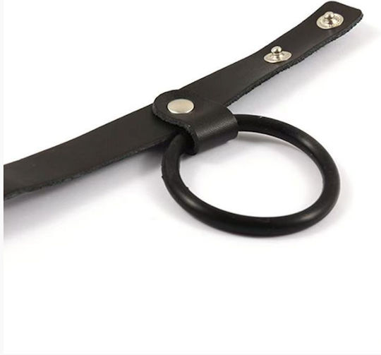 Aph Δαχτυλίδι Πέους Μαύρο Λουρί Penis Ring Strap Black Jjh-001