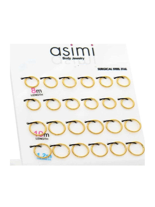 Asimi Body Piercing Σκουλαρίκι Septum Μύτης 8 x 1mm Asimi Body Piercing Σκουλαρίκι Septum Μύτης 8 x 1mm