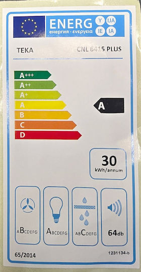Teka Cnl 6415 Plus G1 Прибиращ Се Кухненски Аспиратор 60cm Черен