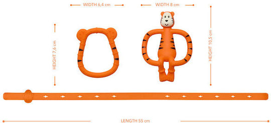 Matchstick Monkey Tiger Inel Dentar De Silicon Pentru 3 Luni+