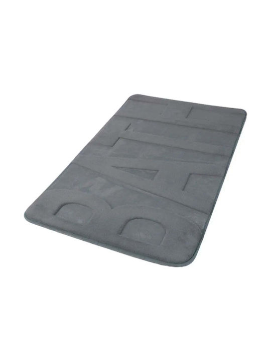 Inter Ceramic Πατάκι Μπάνιου Memory Foam Grey 50x70εκ.