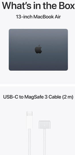 Apple MacBook Air 15.3" IPS Retina Display (M5-10-ядрен/24GB/1TB SSD/10-Core GPU) с Зарядно 40W Midnight (Английски (САЩ) Клавиатура)