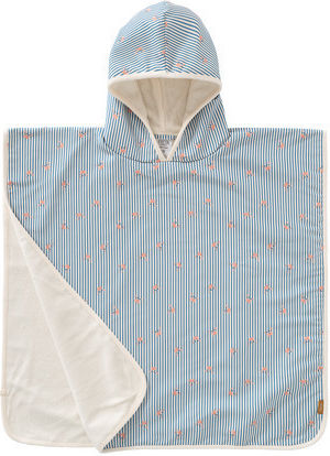 Fresk Kinder Strandponcho Schutz Uv50 Streifen & Krabben